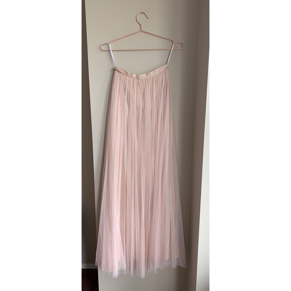 NWOT Blush Full Length Tulle Skirt